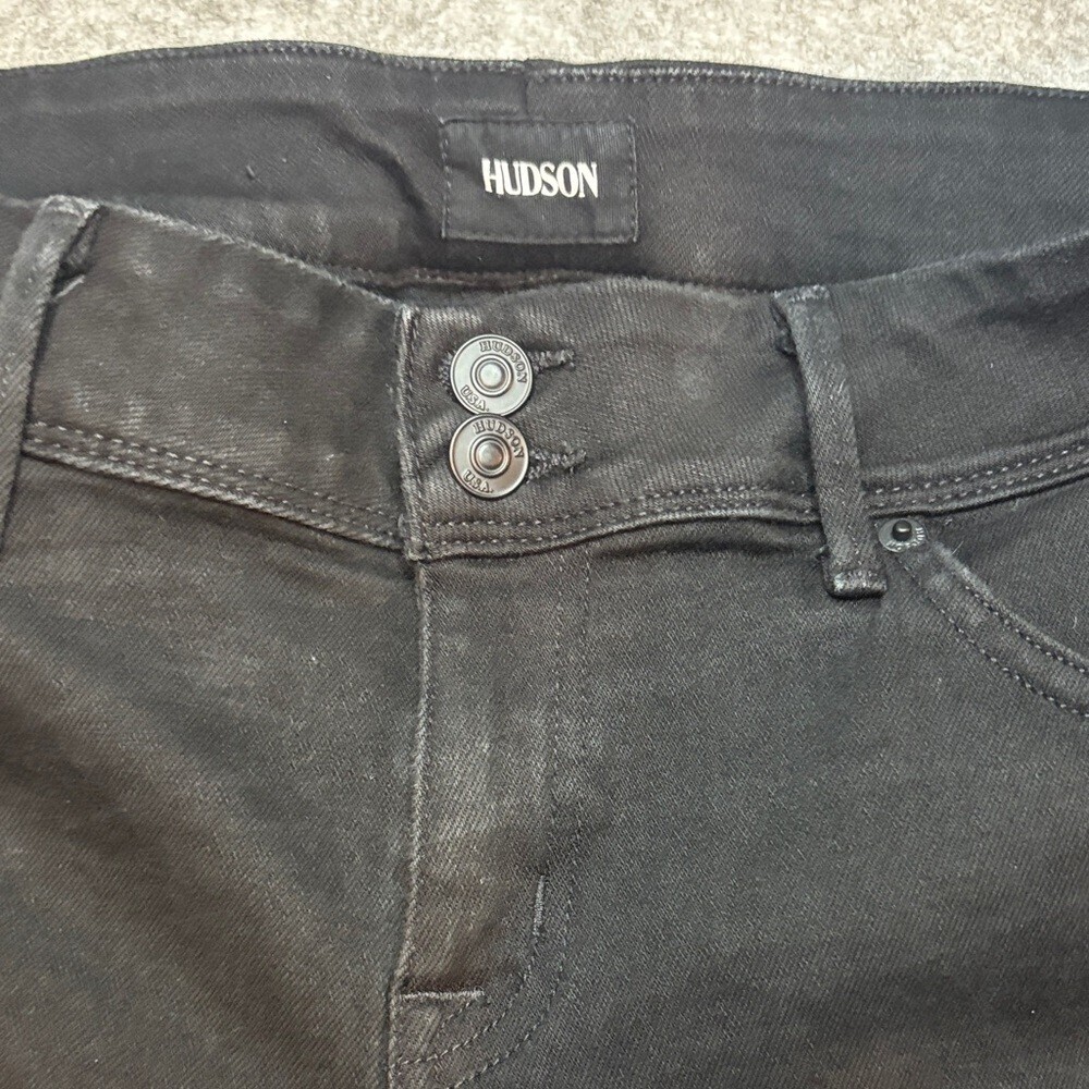 👖🖤 Hudson Black Straight Leg Jeans Size 32 👖🖤 - Picture 12 of 12